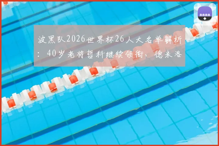 波黑队2026世界杯26人大名单解析：40岁老将哲科继续领衔，德米洛维奇等入选，附球员年龄与俱乐部信息