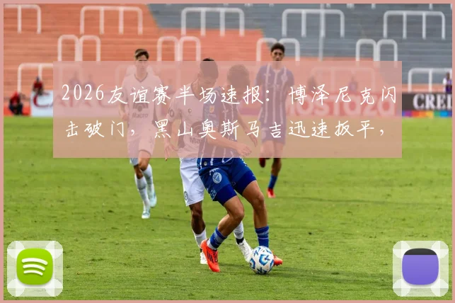 2026友谊赛半场速报:博泽尼克闪击破门,黑山奥斯马吉迅速扳平,斯洛伐克暂1-1黑山